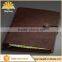 High Quality 6-Ring Binder Leather Notebook With Elastic Band