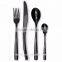 Stainless steel PVD titanium black flatware