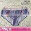 Oganize cotton stripe lace women panties 2015 teenage design girl undergarment made by China factory