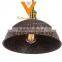 Factory Wrought Sterling Rusted Pendant Lamp Industrial Dome Chandelier Light Dinning Room Hanging Lamp