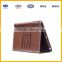 PU leather wax Consumer Electronics book style Mobile Phone Case with card slot