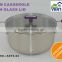 24cm belly shape double wall casserole with glass lid stainless steel cookware set with silicon handle