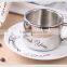 promotional custom double wall stainless steel coffee mug with handle
