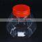 plastic jar storage clear custom plastic food grade candy container/jar with cap