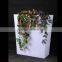 led plastic round solar flower pots for event