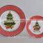 Christmas Ceramic Plates With Steel Layer,Porcelian Plates With Decal
