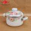Promotional custom logo high quality enamel cookware, wholesale enamel pot