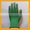 Customized Grey PU Coated Working Safety Polyester Gloves