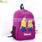 cute minion cartoon school backpack for kids