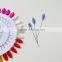 55mm charming leaf shaped plastic head Long sewing pin for binding