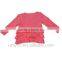 Lovely Girl's Jacquard Ruffle Edged Pullover Sweater