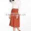 China manufacturer high waist midi pleated skirt