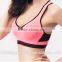 Fitness quick drying nylon spandex fabrics padded women Yoga sports bra