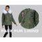 Wholesale good quality army green cotton shell winter jacket for women
