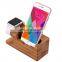 Best quality wood office gift hanging watch holder wood cell phone stand with custom design