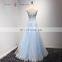 A17AL0004 sweetheart with belt light up prom dress women luxury light blue dress long