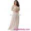 Fat casual transparent embroidery prom long dress women
