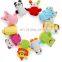 Educational baby toys finger puppets Zoo animals set mini plush toys