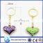 Wholesale custom cheap love shaped plastic key chain,alphabet charms for promotion