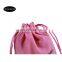 2017 hot custom pink velvet pouch for jewelry supplier