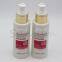 Screen Printing Handling 100ml Plastic Cosmetic Lotion Bottle with Golden Pump