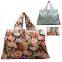 supermarket women eco friendly foldable shopping bag waterproof eco foldable shopping bag with pouch