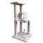 China supplier sisal cat climbing tree frame with scratching pole cat jumping frame