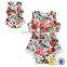 Toddler Girls Floral Print Boho Spring Pom Pom Romper Baby Bubble Romper