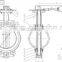 Bundor 4"  PN16 universal CI body  wafer type butterfly valve with handle price list