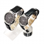 Stainless Steel Water Resistance Man Watches Lady Genuine Leather Quartz Watch