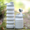 Bpa-free folding silicone travel camping water bottle