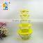 dot glass bowl sets with colored plastic lid