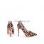 Leopard print latest fashion high quality design pointed toe ladies high heel pumps sandals shoes women evening shoe