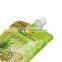 Custom printed ziplock clear drink reusable food spout pouch plastic liquid stand up spout pouch