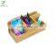 Bamboo Desk Organizer Pencil Holder Office Supplies and Accessories Storage Caddy for Men Women Girls