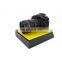 Custom Acrylic Camera Display Stand With Black And Yellow for Stores And Home