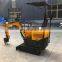 1.0 ton hydraulic excavator swing bearing infront mini excavator with auger drilling backhoe for sale