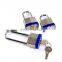 High Security copper core Melaleuca Padlock Metal Gate And Bicycle Lock square iron safety padlock