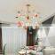 Modern Agate LED Chandeliers Lighting Living Room Gold Metal LED Pendant Chandelier Lights