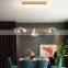 Modern LED Chandelier for Dining Room Lamps Restaurant Nordic Indoor Pendant Lamp Kitchen Island Home Decor Glass Hanging Light