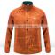 Yellow Split Cow Leather Welding Cape Sleeves With Detachable Leather Bib Welding Apron