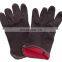 Fluorescent Green Warm Fleece Lining Canvas Cotton Oil and Gas Cheap Gloves with Knit Wrist