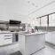 Modern Korean Movable l Shape Simple High Glossy Grey Lacquer Kitchen Cabinet European