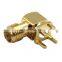 Right Angle  sma Connector RF Adapter SMA Female Thru Hole plug Connector sma-kwe gold plated