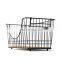Multifunctional Black Stacking Wire Basket series Lightweight Metal Organizer Rack Storage Basket with handle