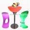 Led Garden Furniture Sets Outdoor Led Chairs Wireless Illuminated Glowing Led Portable Led Light Bar Cocktail Tables and Chairs