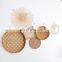 Decorative Woven Bamboo Wall Hanging Decor Set Rattan Wall basket decor Wholesale Vietnam Supplier