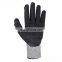 High Quality Cut Resistant Level 5 Protection Wrinkling Latex Palm Coated Tpr Mechanic Impact Glove