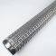 Metal pleated sintered felt polymer candle filter element used in polyester melt filtration system