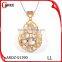 Women'S Gender Drop Water Shape Gold Plated Edge Druzy Gemstone Pendant
